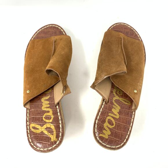 Sam Edelman Women's Size 8 Ranger Wedge Platform Sandals Brown Suede Leather - Picture 4 of 7